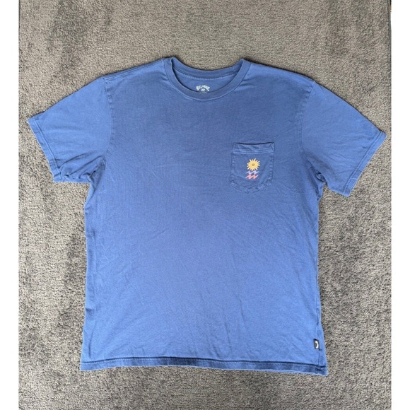 Billabong Other - Billabong Mens XL Blue Pocket Graphic T-Shirt Premium Tee Surf Sun Wave 1973